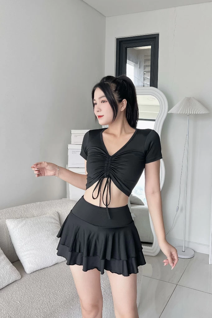 Đồ bơi nữ kín đáo váy 2 tầng